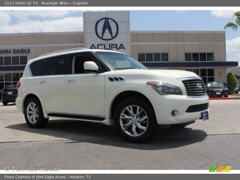 Moonlight White / Graphite 2012 Infiniti QX 56