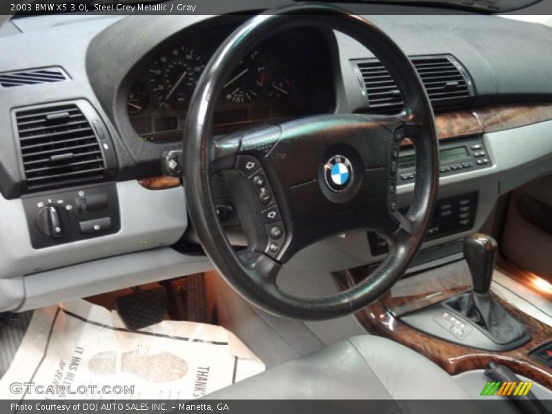 Steel Grey Metallic / Gray 2003 BMW X5 3.0i