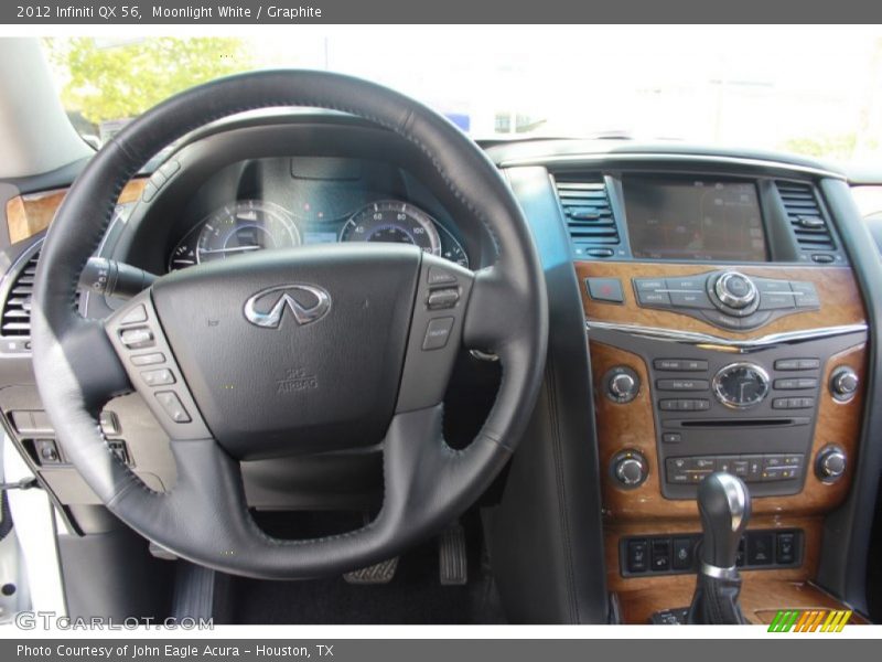 Moonlight White / Graphite 2012 Infiniti QX 56