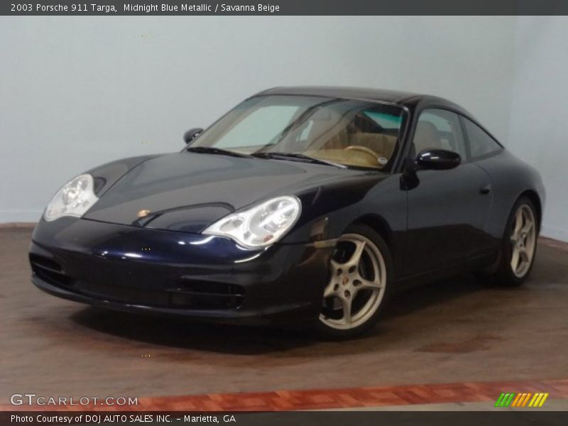 Midnight Blue Metallic / Savanna Beige 2003 Porsche 911 Targa