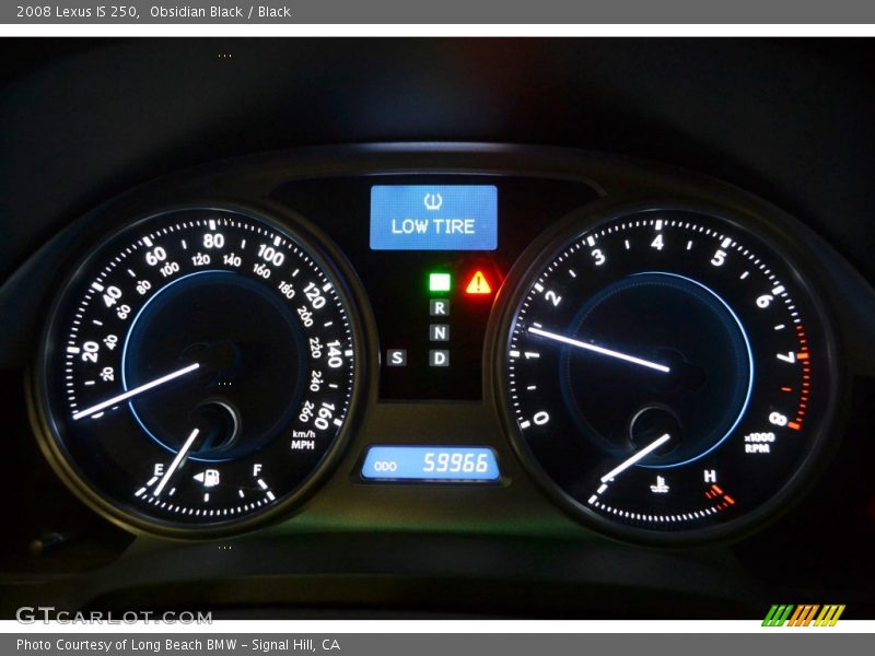 Obsidian Black / Black 2008 Lexus IS 250