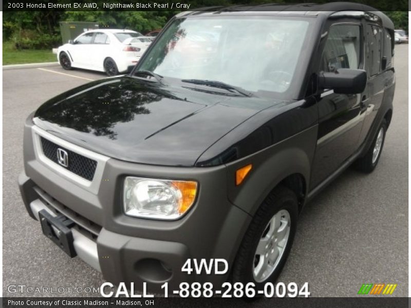 Nighthawk Black Pearl / Gray 2003 Honda Element EX AWD