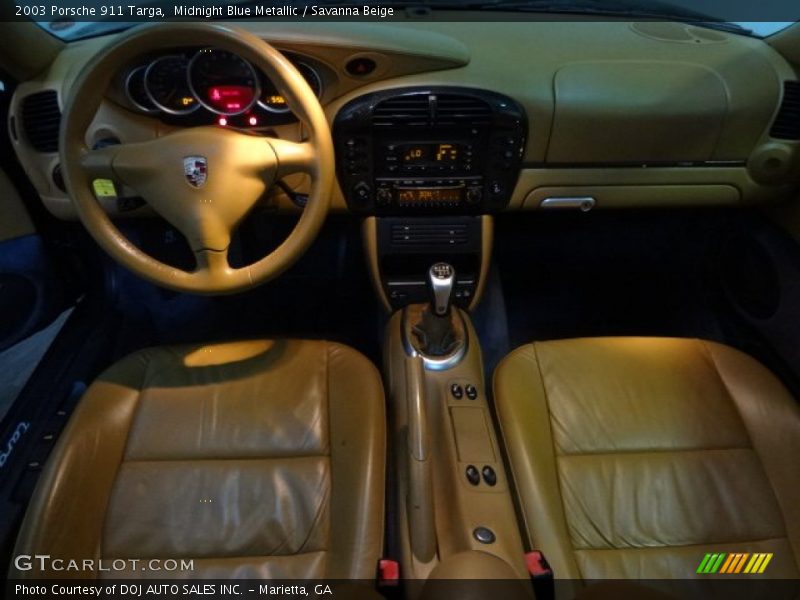 Midnight Blue Metallic / Savanna Beige 2003 Porsche 911 Targa