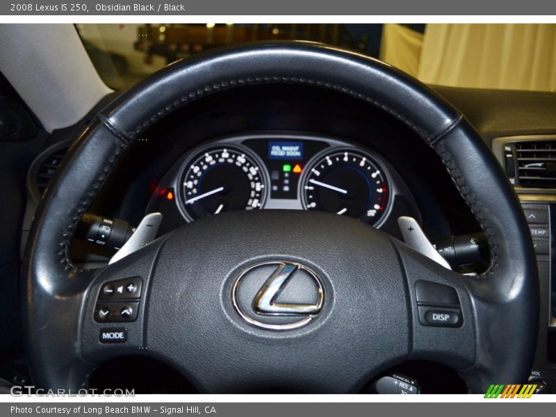 Obsidian Black / Black 2008 Lexus IS 250