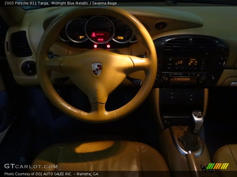 Midnight Blue Metallic / Savanna Beige 2003 Porsche 911 Targa