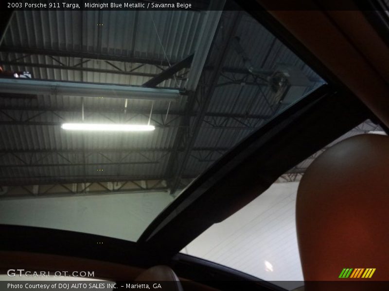 Midnight Blue Metallic / Savanna Beige 2003 Porsche 911 Targa