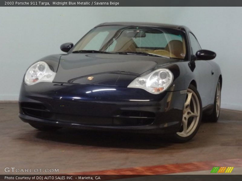 Midnight Blue Metallic / Savanna Beige 2003 Porsche 911 Targa