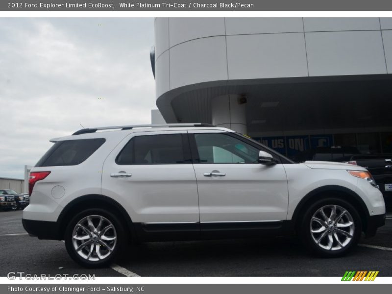 White Platinum Tri-Coat / Charcoal Black/Pecan 2012 Ford Explorer Limited EcoBoost