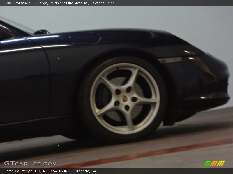 Midnight Blue Metallic / Savanna Beige 2003 Porsche 911 Targa