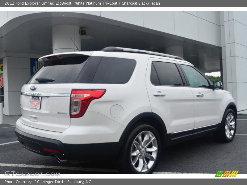 White Platinum Tri-Coat / Charcoal Black/Pecan 2012 Ford Explorer Limited EcoBoost