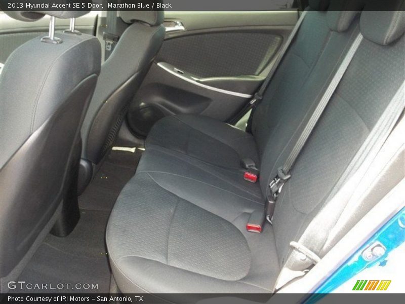 Marathon Blue / Black 2013 Hyundai Accent SE 5 Door