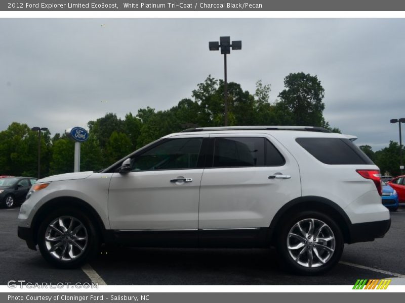 White Platinum Tri-Coat / Charcoal Black/Pecan 2012 Ford Explorer Limited EcoBoost