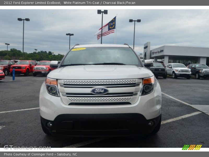 White Platinum Tri-Coat / Charcoal Black/Pecan 2012 Ford Explorer Limited EcoBoost