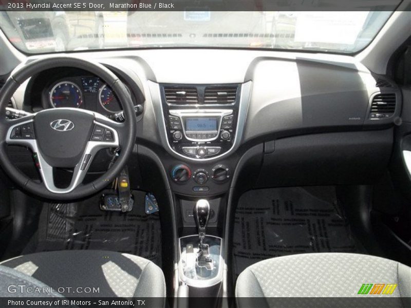 Marathon Blue / Black 2013 Hyundai Accent SE 5 Door