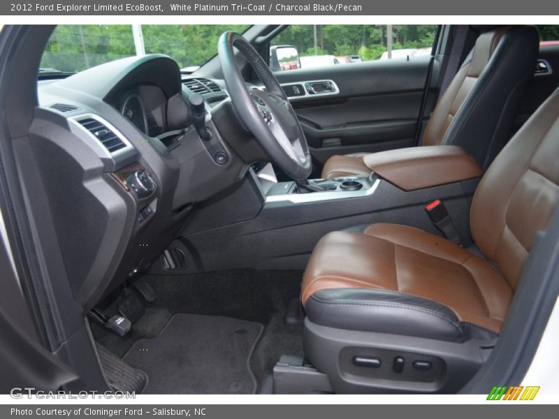 White Platinum Tri-Coat / Charcoal Black/Pecan 2012 Ford Explorer Limited EcoBoost