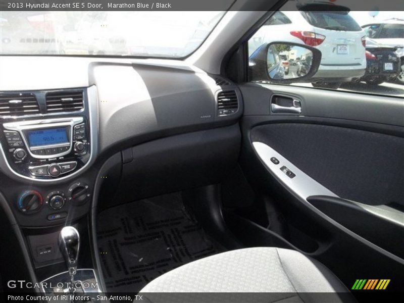 Marathon Blue / Black 2013 Hyundai Accent SE 5 Door