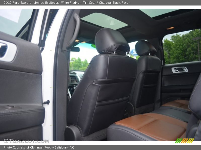 White Platinum Tri-Coat / Charcoal Black/Pecan 2012 Ford Explorer Limited EcoBoost