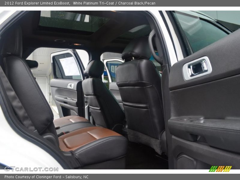 White Platinum Tri-Coat / Charcoal Black/Pecan 2012 Ford Explorer Limited EcoBoost