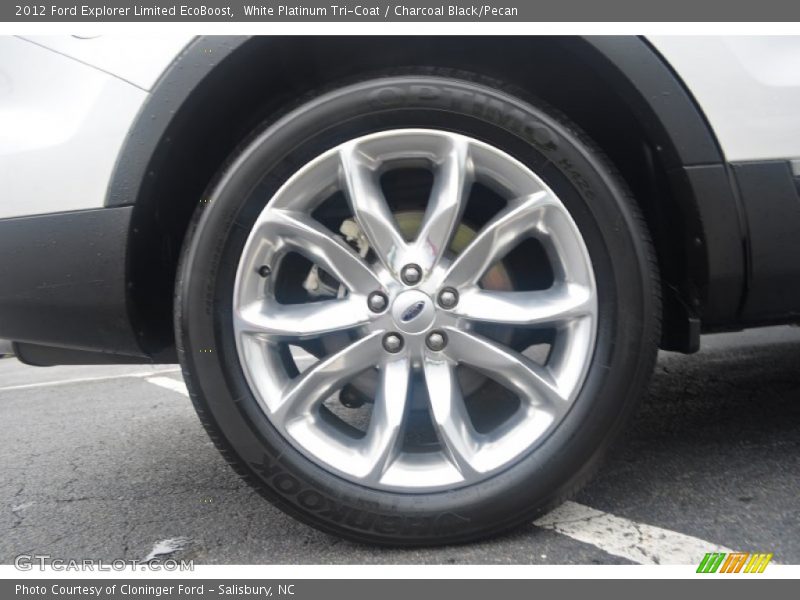 White Platinum Tri-Coat / Charcoal Black/Pecan 2012 Ford Explorer Limited EcoBoost