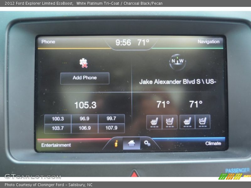 White Platinum Tri-Coat / Charcoal Black/Pecan 2012 Ford Explorer Limited EcoBoost