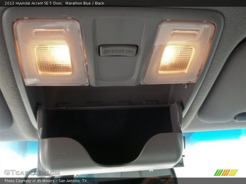 Marathon Blue / Black 2013 Hyundai Accent SE 5 Door