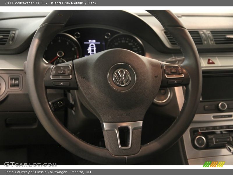 Island Gray Metallic / Black 2011 Volkswagen CC Lux