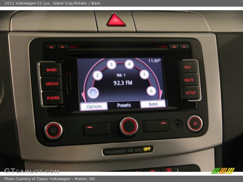 Island Gray Metallic / Black 2011 Volkswagen CC Lux