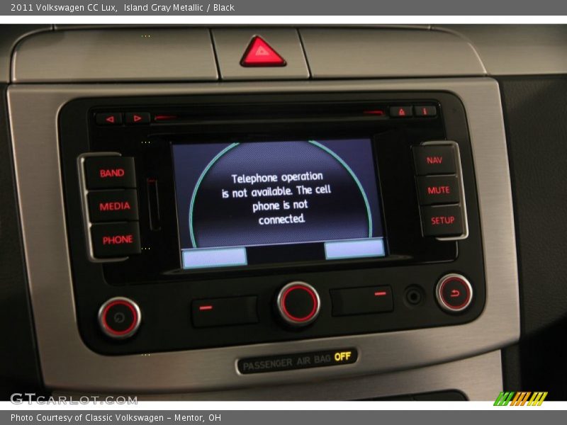 Island Gray Metallic / Black 2011 Volkswagen CC Lux