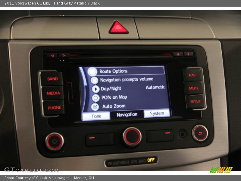 Island Gray Metallic / Black 2011 Volkswagen CC Lux
