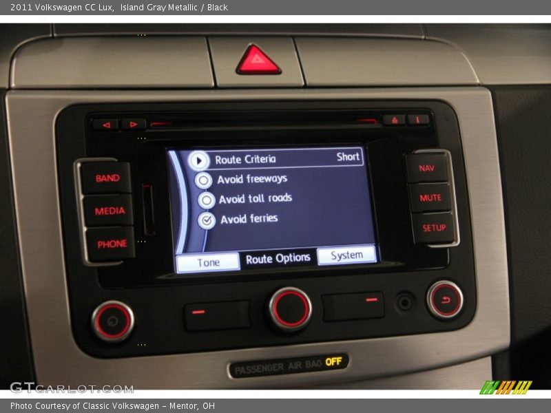 Island Gray Metallic / Black 2011 Volkswagen CC Lux