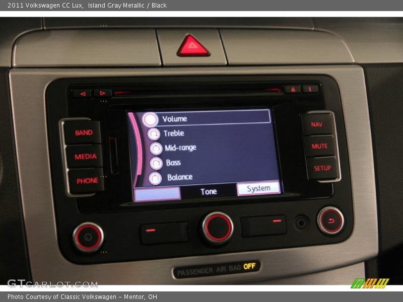 Island Gray Metallic / Black 2011 Volkswagen CC Lux