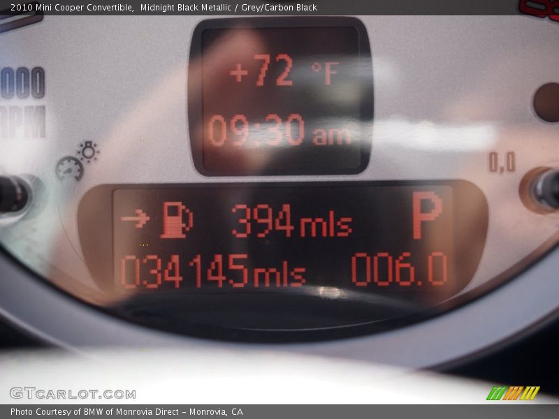 Midnight Black Metallic / Grey/Carbon Black 2010 Mini Cooper Convertible