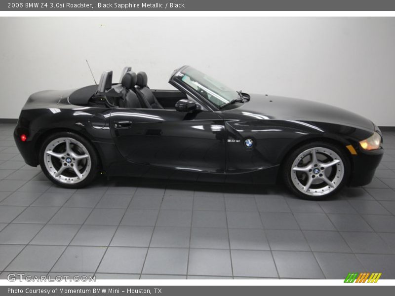 Black Sapphire Metallic / Black 2006 BMW Z4 3.0si Roadster
