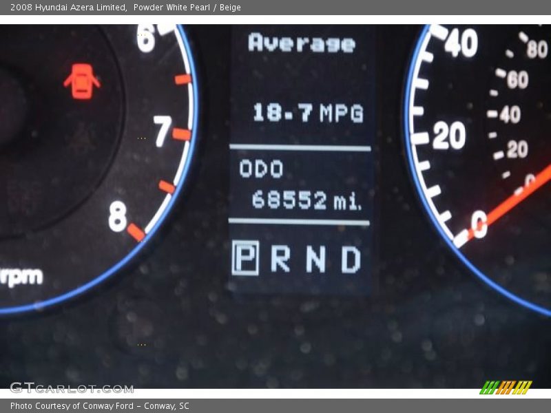 Powder White Pearl / Beige 2008 Hyundai Azera Limited