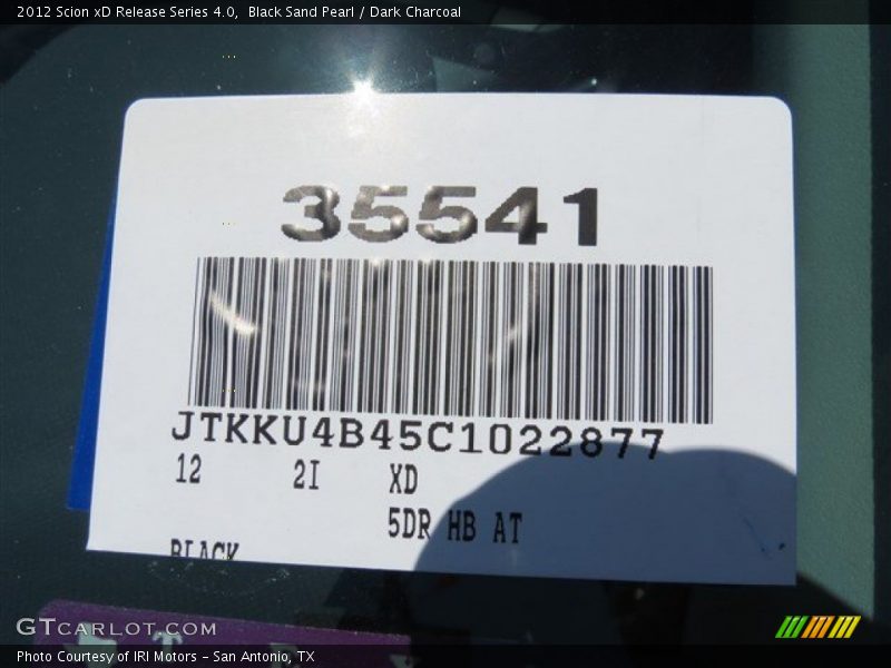 Black Sand Pearl / Dark Charcoal 2012 Scion xD Release Series 4.0