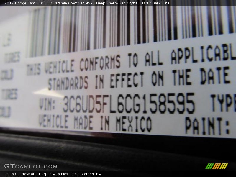 Deep Cherry Red Crystal Pearl / Dark Slate 2012 Dodge Ram 2500 HD Laramie Crew Cab 4x4