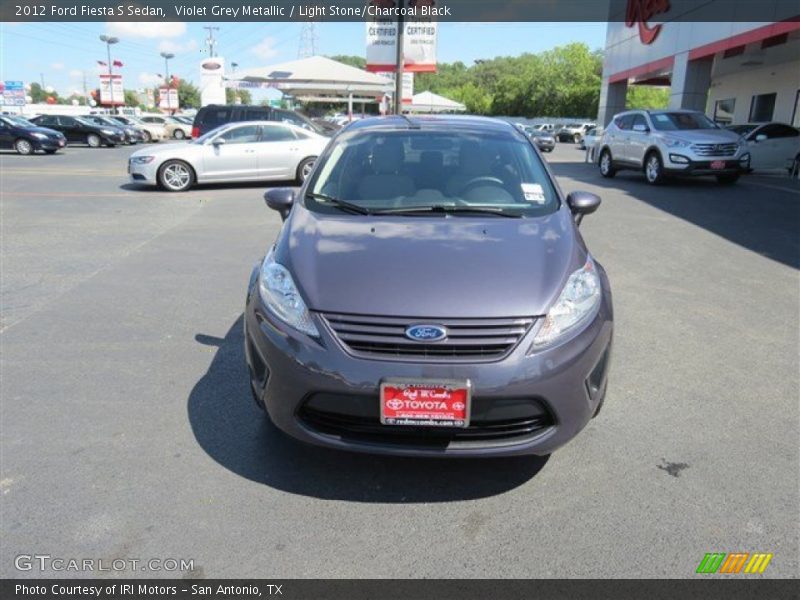 Violet Grey Metallic / Light Stone/Charcoal Black 2012 Ford Fiesta S Sedan