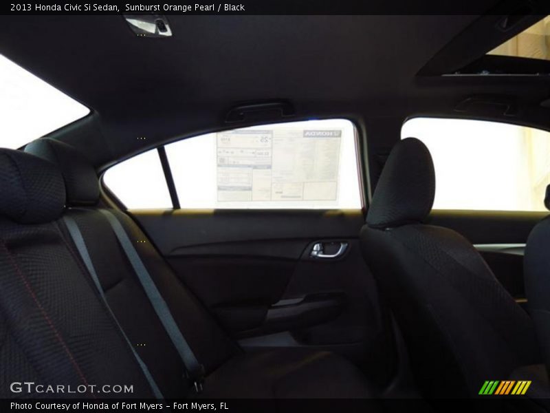 Sunburst Orange Pearl / Black 2013 Honda Civic Si Sedan