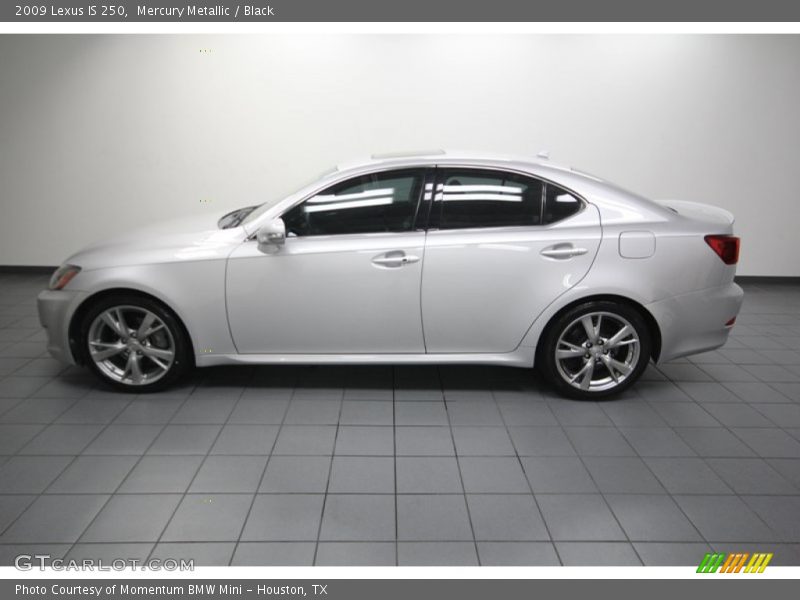 Mercury Metallic / Black 2009 Lexus IS 250