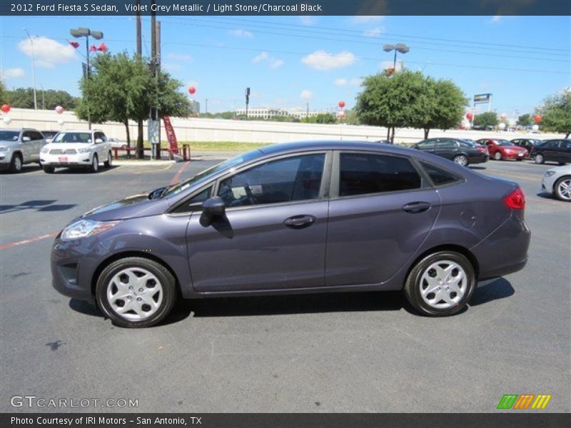 Violet Grey Metallic / Light Stone/Charcoal Black 2012 Ford Fiesta S Sedan