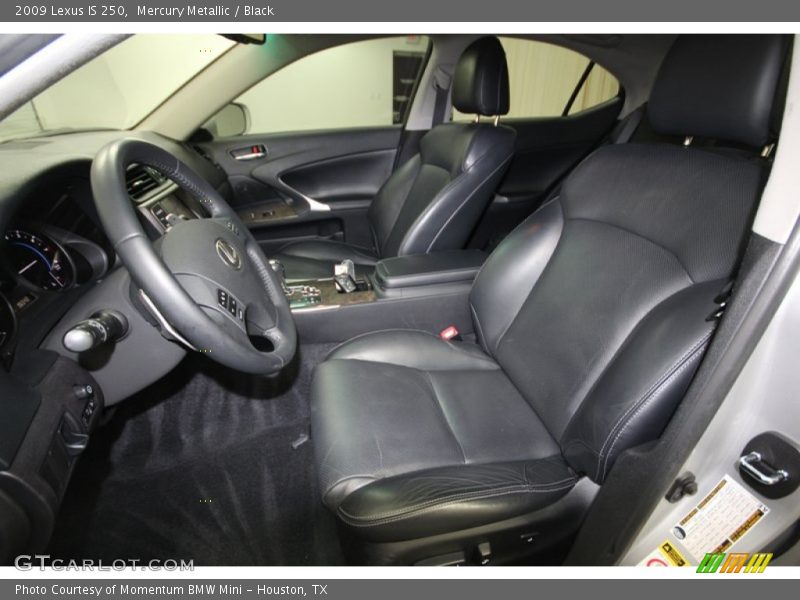 Mercury Metallic / Black 2009 Lexus IS 250