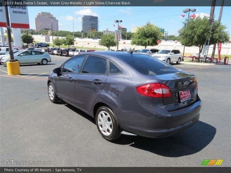 Violet Grey Metallic / Light Stone/Charcoal Black 2012 Ford Fiesta S Sedan