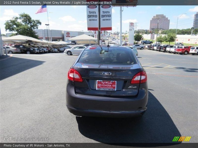 Violet Grey Metallic / Light Stone/Charcoal Black 2012 Ford Fiesta S Sedan