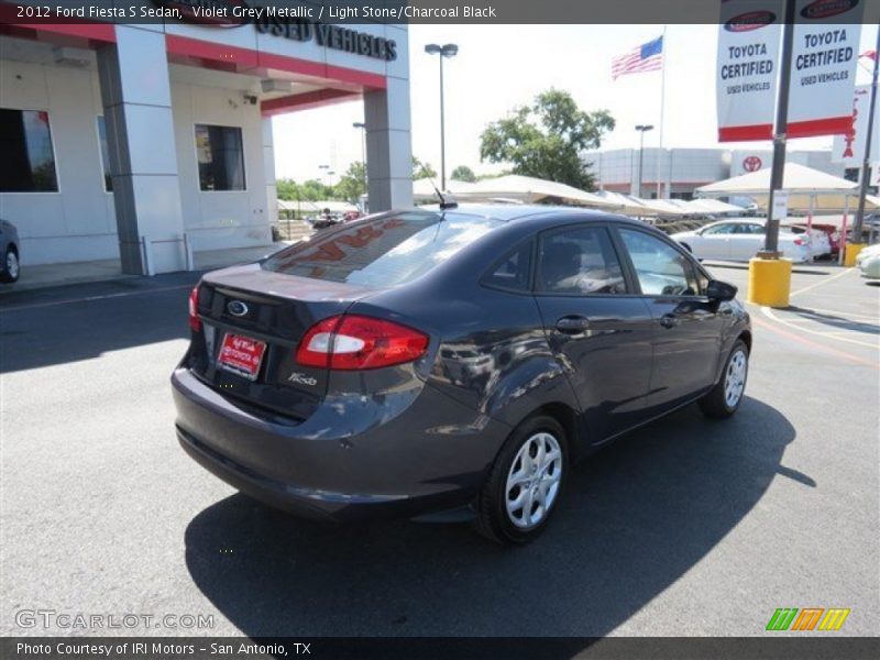 Violet Grey Metallic / Light Stone/Charcoal Black 2012 Ford Fiesta S Sedan