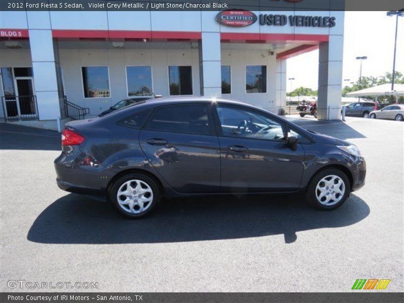 Violet Grey Metallic / Light Stone/Charcoal Black 2012 Ford Fiesta S Sedan