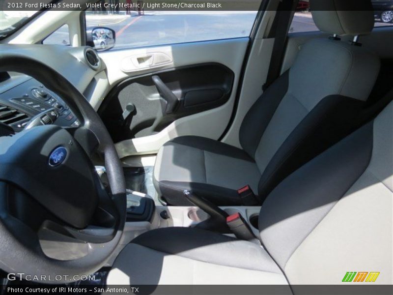 Violet Grey Metallic / Light Stone/Charcoal Black 2012 Ford Fiesta S Sedan