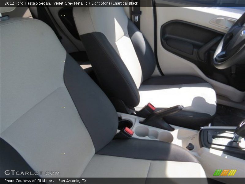 Violet Grey Metallic / Light Stone/Charcoal Black 2012 Ford Fiesta S Sedan