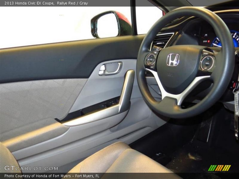 Rallye Red / Gray 2013 Honda Civic EX Coupe