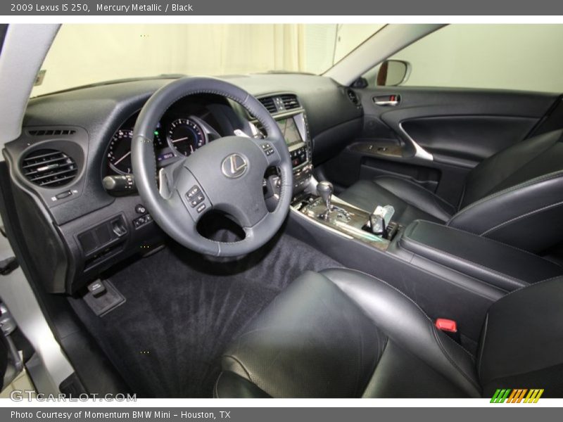 Mercury Metallic / Black 2009 Lexus IS 250