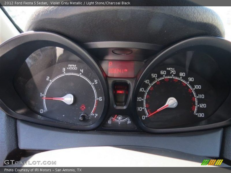 Violet Grey Metallic / Light Stone/Charcoal Black 2012 Ford Fiesta S Sedan